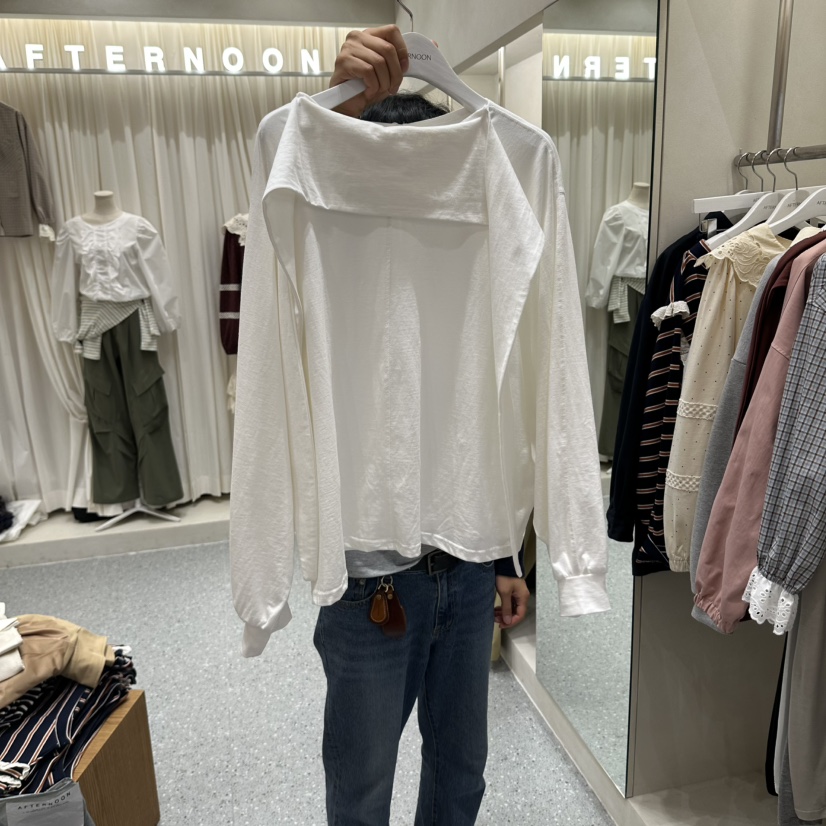 AFTERNOON韓國直郵女裝新款熱賣推薦休閑時尚真品襯衫蕾絲衫AFTERNOON襯衫/蕾絲衫圖色1