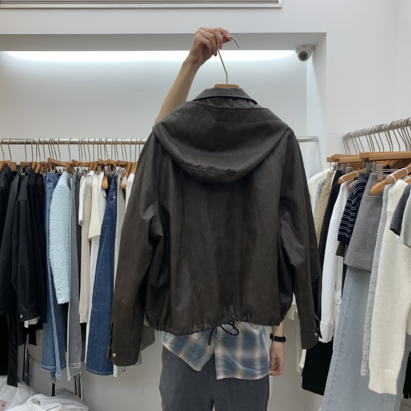 DRESS ROOM韓國直郵女士新款人氣休閑熱賣推薦夾克斗篷兜帽DRESS ROOM夾克