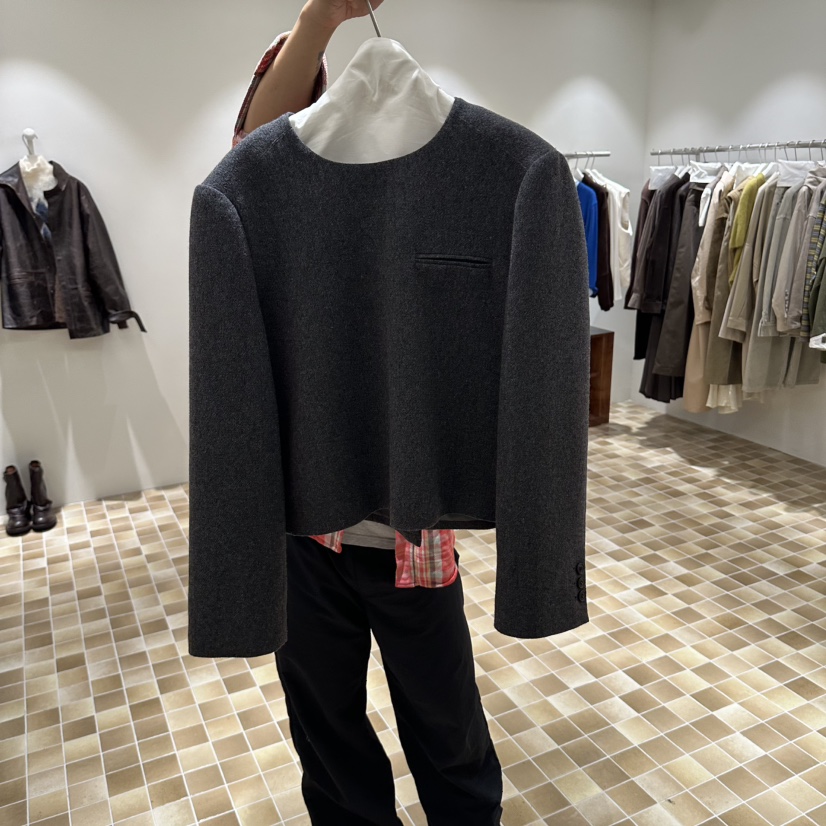 MYNAMEIS/AIME HOPE MAKE東大門代購女裝新款人氣夾克MYNAMEIS/AIME HOPE MAKE夾克圖色2深灰色
