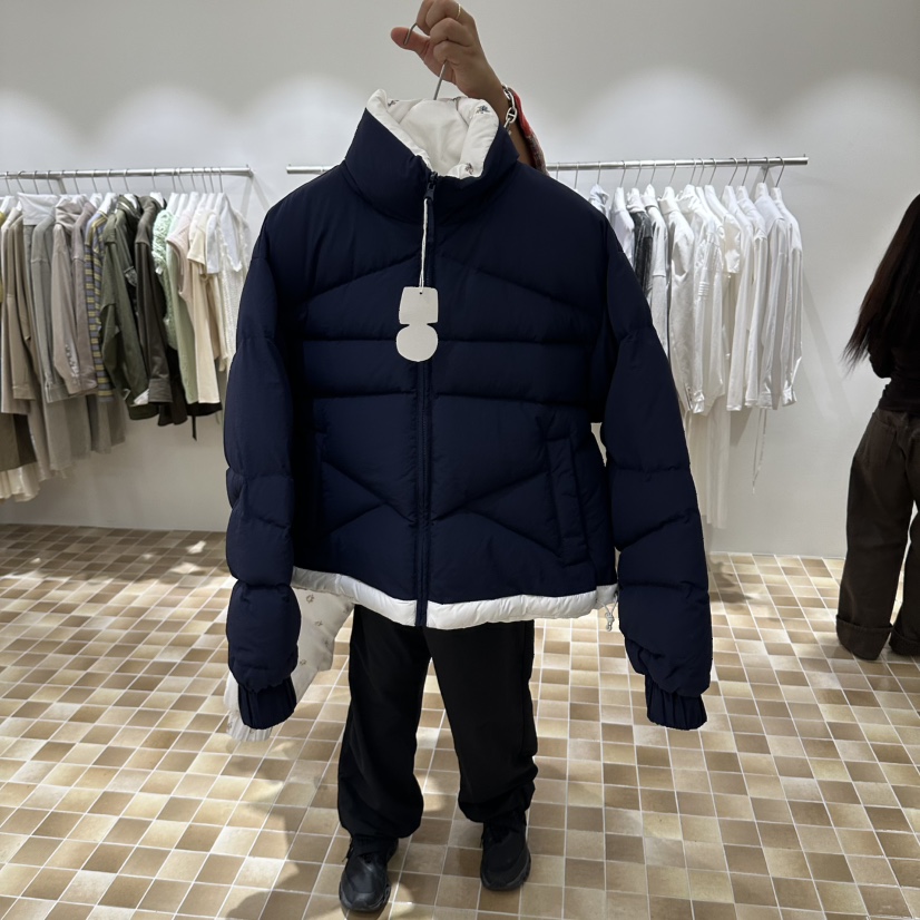 MYNAMEIS/AIME HOPE MAKE東大門直郵女士新款熱賣短款羽絨服兩面穿花朵雙面絎縫MYNAMEIS/AIME HOPE MAKE短款羽絨服