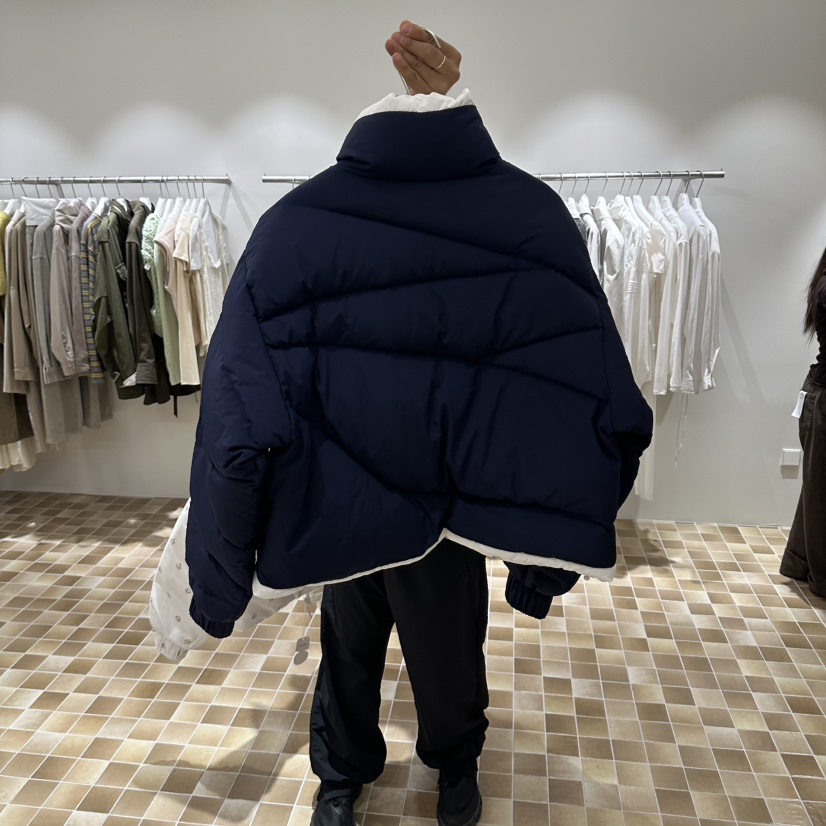 MYNAMEIS/AIME HOPE MAKE東大門直郵女士新款熱賣短款羽絨服兩面穿花朵雙面絎縫MYNAMEIS/AIME HOPE MAKE短款羽絨服
