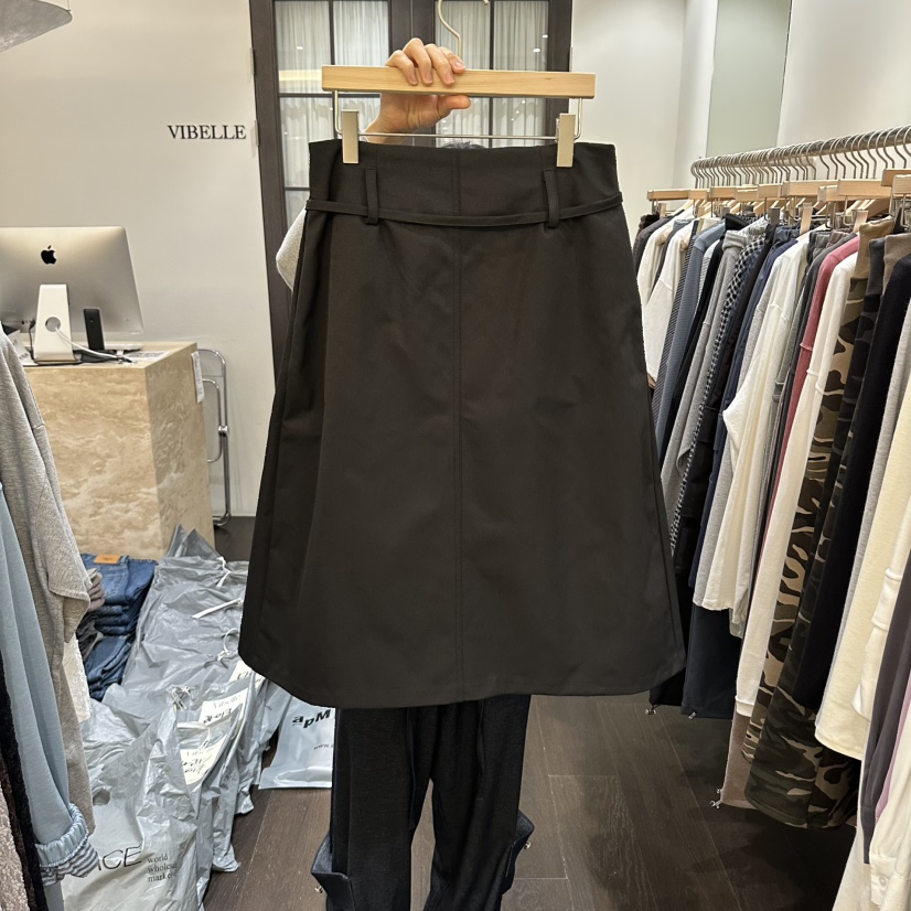 VIBELLE東大門代購女裝新品休閑真品推薦半身裙中短裙含腰繩VIBELLE半身裙/中短裙