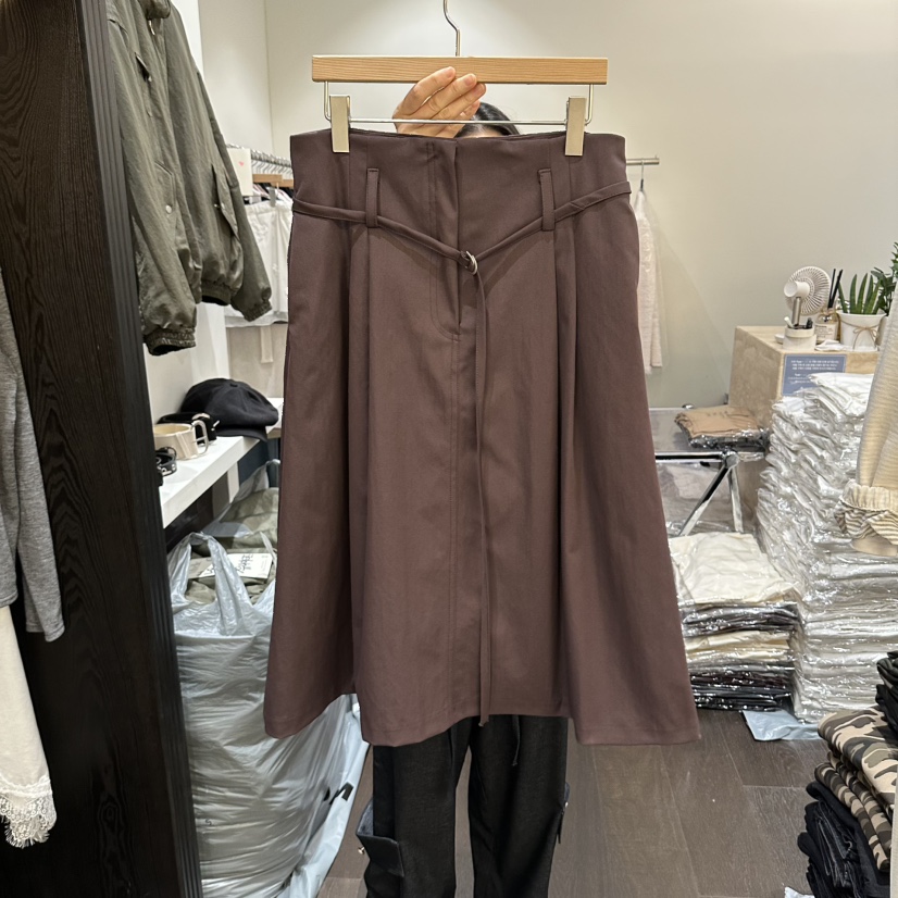 VIBELLE東大門代購女裝新品休閑真品推薦半身裙中短裙含腰繩VIBELLE半身裙/中短裙圖色1