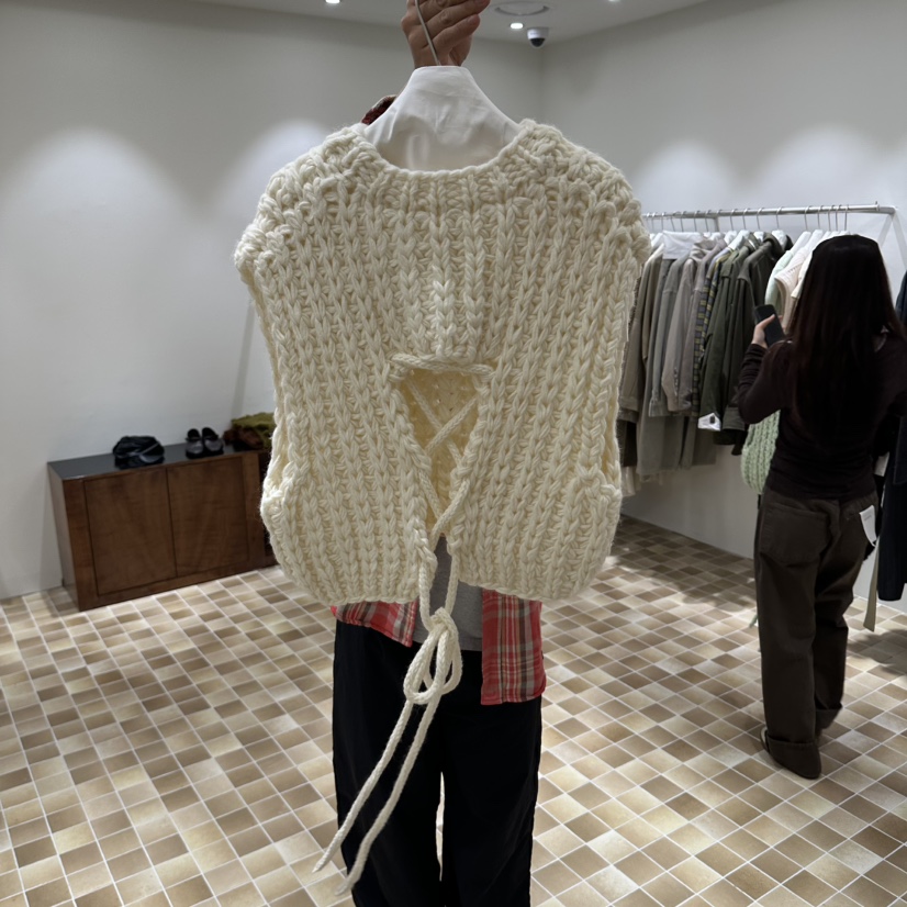 MYNAMEIS/AIME HOPE MAKE東大門代購女裝新款人氣吊帶背心手工針織MYNAMEIS/AIME HOPE MAKE吊帶/背心