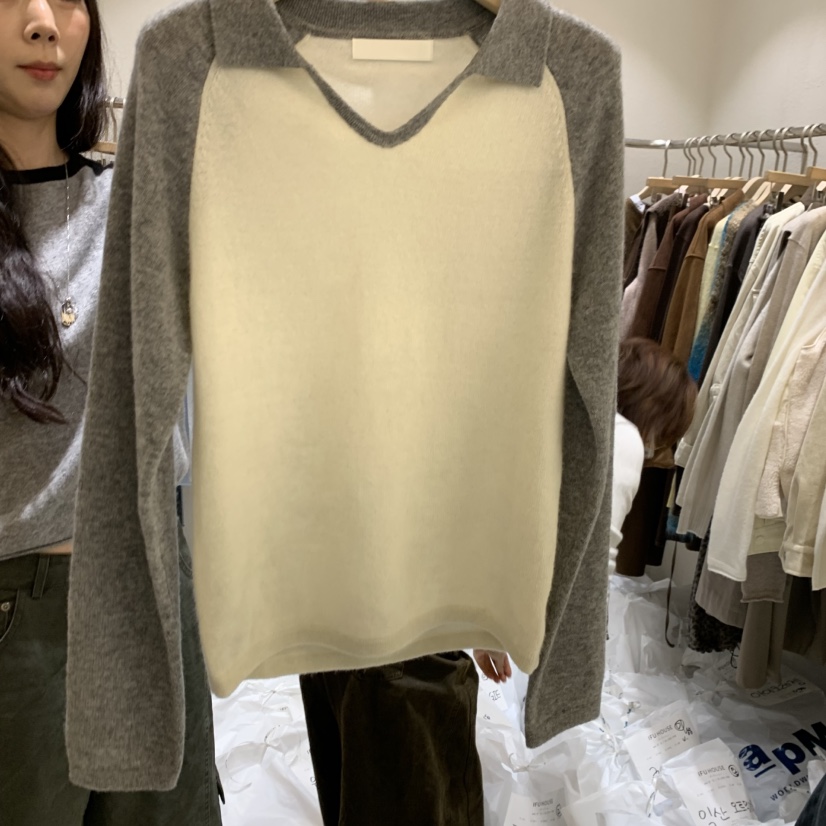 IFU HOUSE韓國直郵女士新品時尚休閑真品熱賣針織衫插肩IFU HOUSE針織衫圖色2