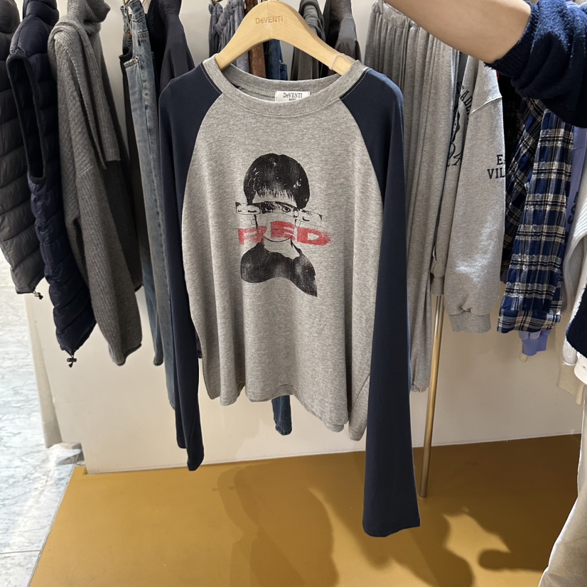 DE VENTI韓國代購女裝新款人氣推薦真品休閑時尚長袖T恤De VENTI長袖T恤圖色1