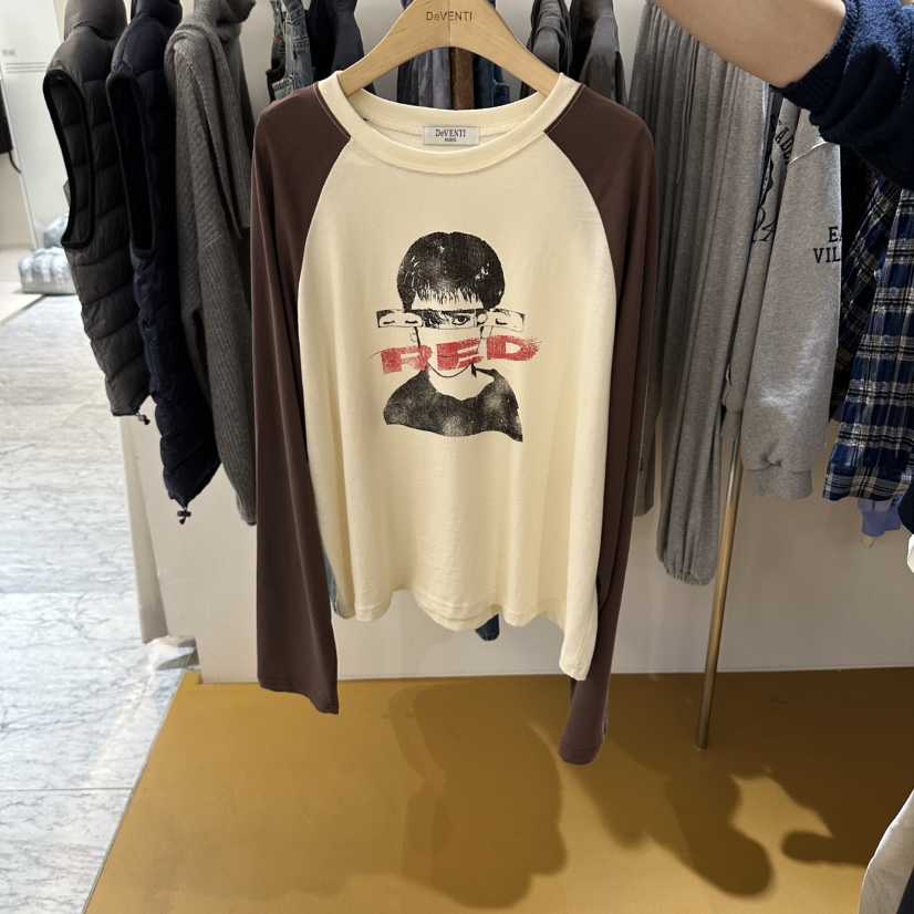 DE VENTI韓國代購女裝新款人氣推薦真品休閑時尚長袖T恤De VENTI長袖T恤圖色2
