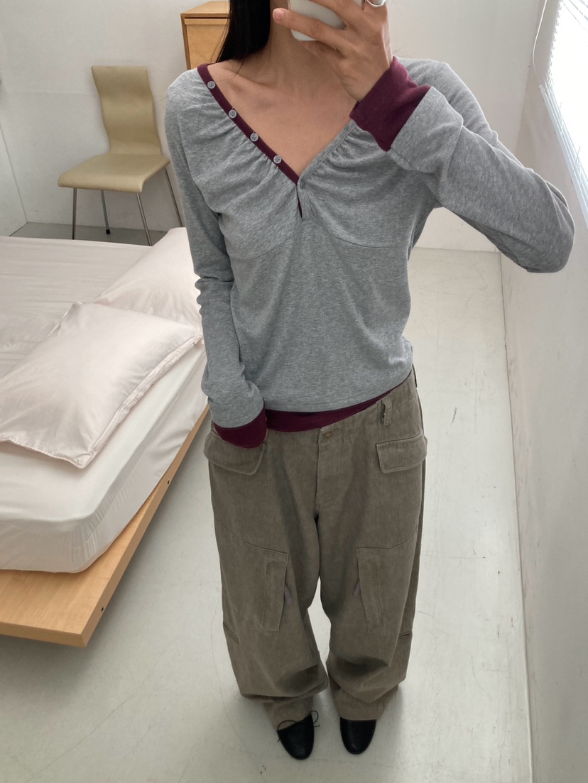 MORE THAN-P東大門代購女裝新款人氣時尚熱賣推薦長袖T恤MORE THAN長袖T恤