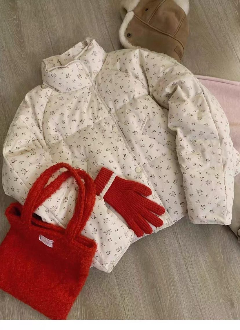 LALASWEET東大門實拍女裝新品職業人氣短款棉服羽絨服花朵LALASWEET短款棉服