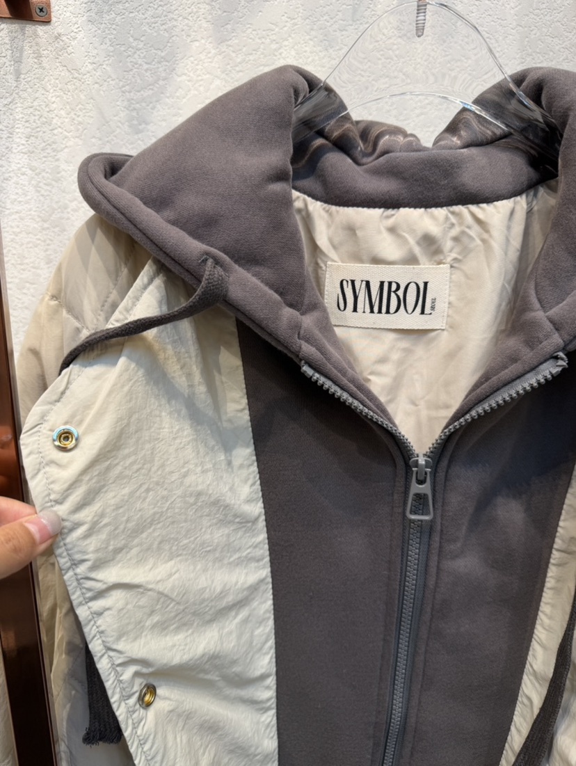 SYMBOL東大門實拍女裝新款時尚推薦熱賣短款棉服連帽衫鴨絨SYMBOL短款棉服