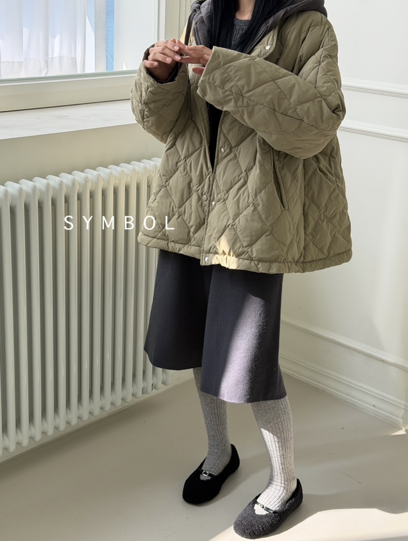 SYMBOL東大門實拍女裝新款時尚推薦熱賣短款棉服連帽衫鴨絨SYMBOL短款棉服圖色3