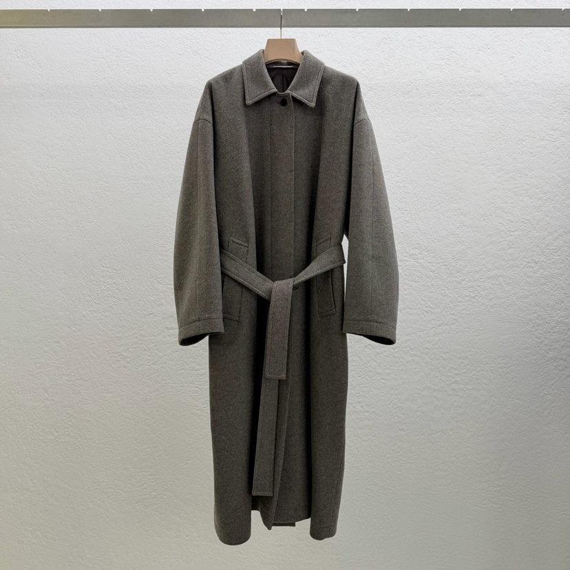 STATEMENT東大門實拍女士新款時尚人氣真品中長款大衣含腰帶STATEMENT中長款大衣圖色1