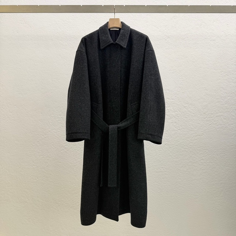 STATEMENT東大門實拍女士新款時尚人氣真品中長款大衣含腰帶STATEMENT中長款大衣圖色2