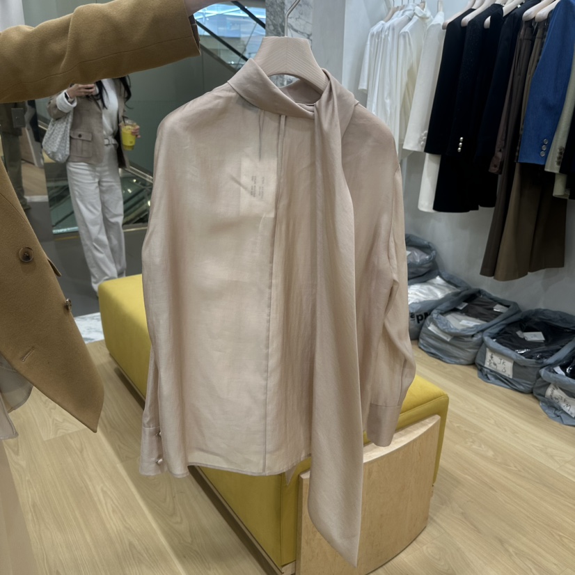 CREPE韓國代購女士新品真品時尚推薦休閑人氣熱賣襯衫蕾絲衫CREPE襯衫/蕾絲衫