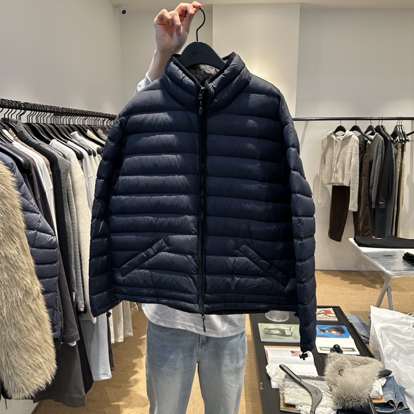 PAUSE東大門代購女裝新款真品休閑熱賣人氣短款羽絨服鵝絨PAUSE短款羽絨服圖色3藏藍色