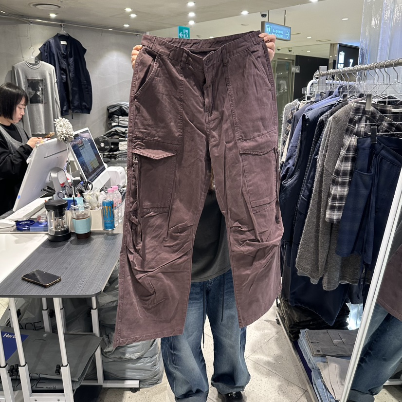 HERTZ-P東大門直郵女士新品休閑推薦熱賣時尚休閑褲拉鏈HERTZ-P休閑褲圖色1酒紅色