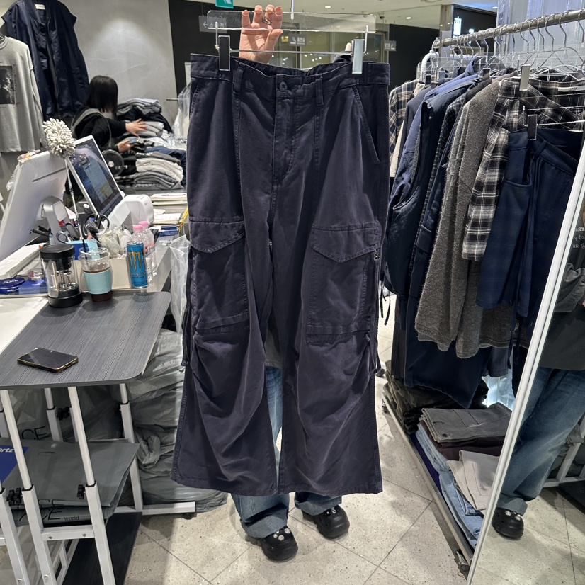 HERTZ-P東大門直郵女士新品休閑推薦熱賣時尚休閑褲拉鏈HERTZ-P休閑褲圖色2藍色