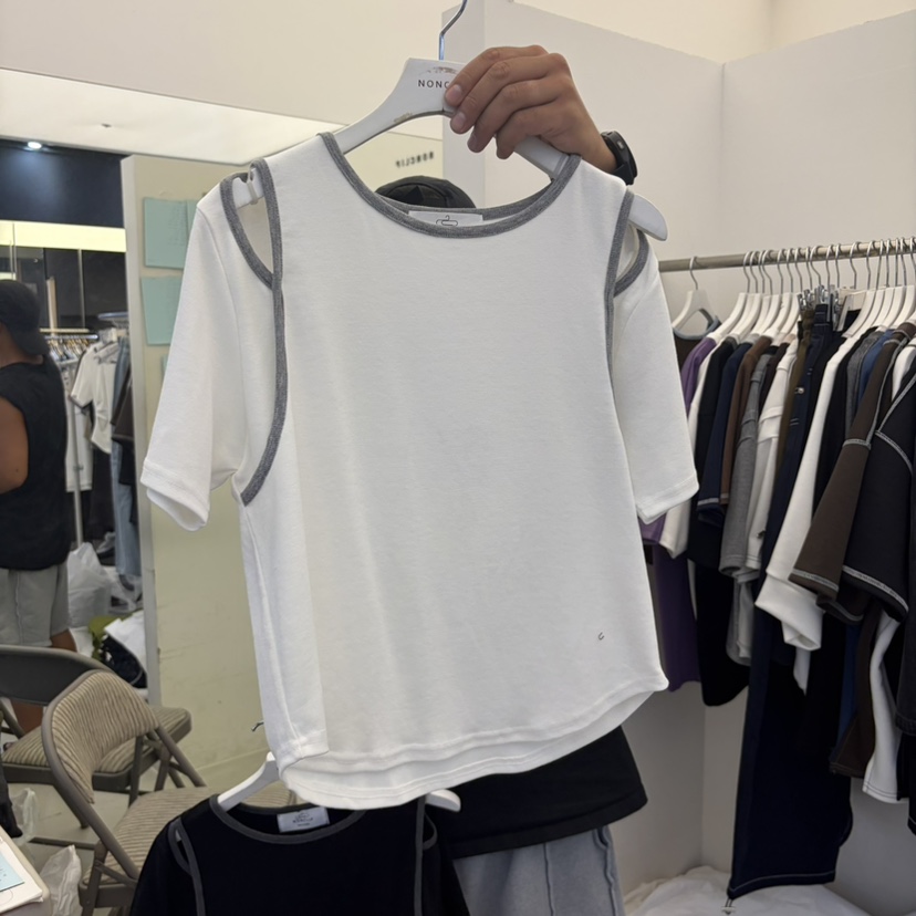 NON CLIP韓國直郵女士新品真品休閑推薦時尚熱賣人氣T恤NON CLIPT恤圖色2