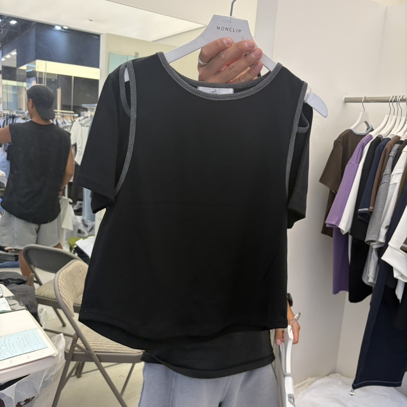 NON CLIP韓國直郵女士新品真品休閑推薦時尚熱賣人氣T恤NON CLIPT恤圖色3
