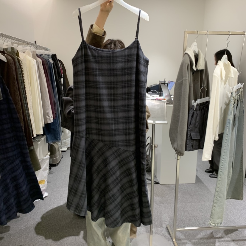 AUBE韓國代購女士新品推薦人氣時尚休閑熱賣連衣裙OPS可調節THE AUBE連衣裙圖色2墨