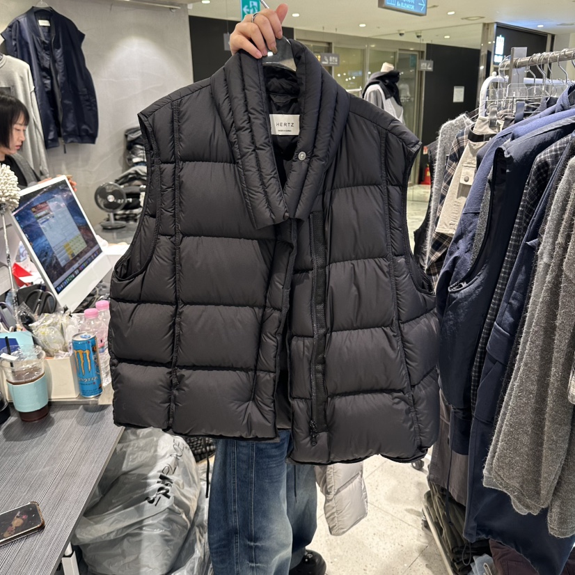 HERTZ-P東大門實拍女士新品推薦時尚真品休閑馬甲人字紋HERTZ-P馬甲圖色3黑色