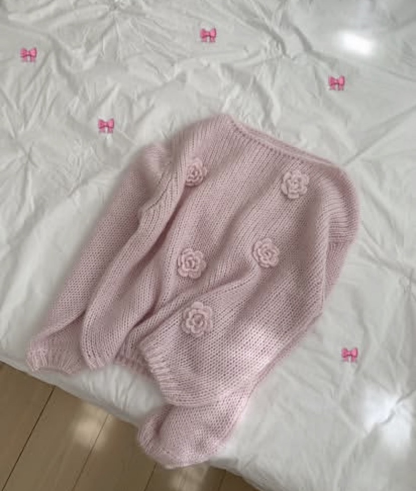 ASOME韓國代購女裝新品推薦時尚人氣熱賣休閑真品針織衫花朵A.SOME針織衫圖色3