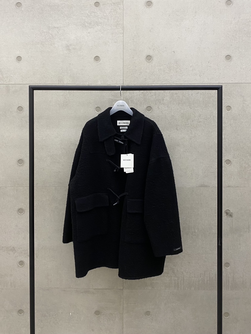 MUCH MORE/JACKPOT東大門實拍女裝新品熱賣中長款大衣手工制作MUCH MORE/JACKPOT中長款大衣圖色6黑