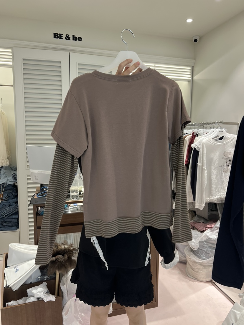BE&amp;BE韓國代購女士新品推薦人氣真品時尚熱賣長袖T恤BE&be長袖T恤
