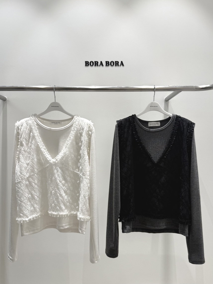 BORA BORA東大門實拍女士新品休閑熱賣時尚真品人氣長袖T恤BORA BORA長袖T恤