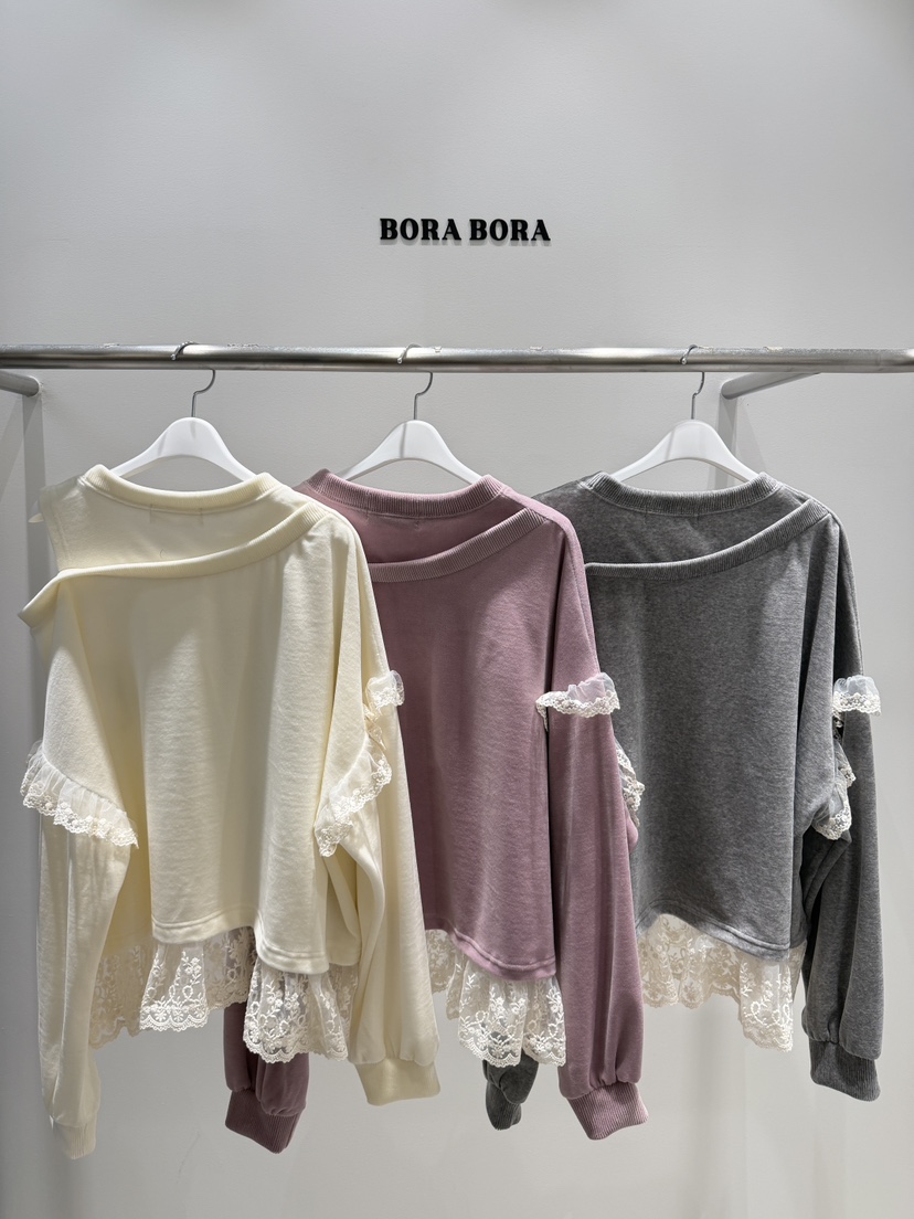 BORA BORA東大門直郵女裝新款時尚休閑人氣長袖T恤不含腰帶BORA BORA長袖T恤