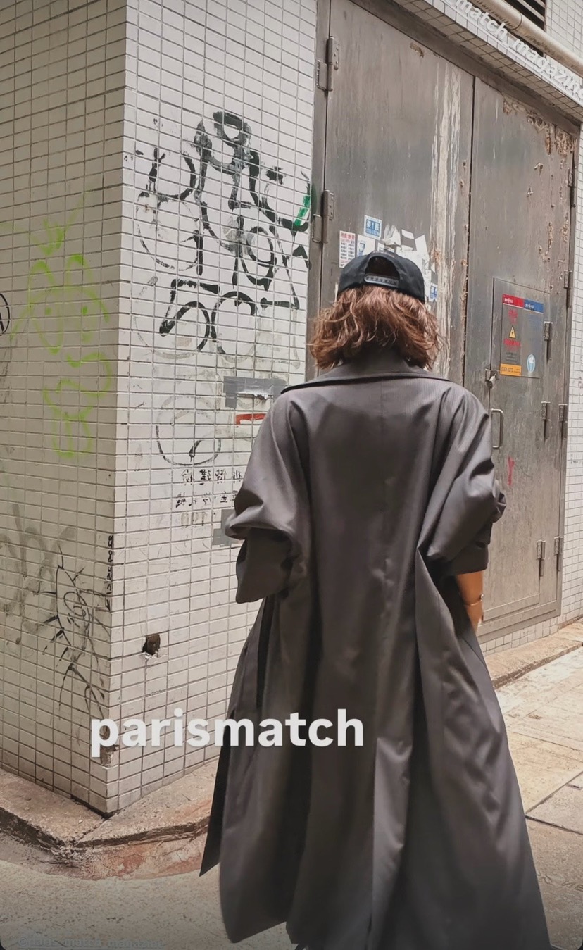 PARIS MATCH韓國代購女裝新款休閑真品推薦人氣長款風衣PARIS MATCH長款風衣