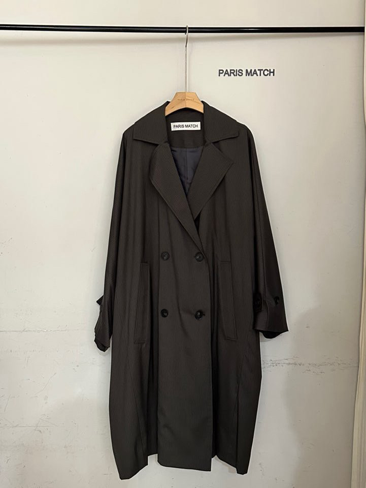 PARIS MATCH韓國代購女裝新款休閑真品推薦人氣長款風衣PARIS MATCH長款風衣圖色1