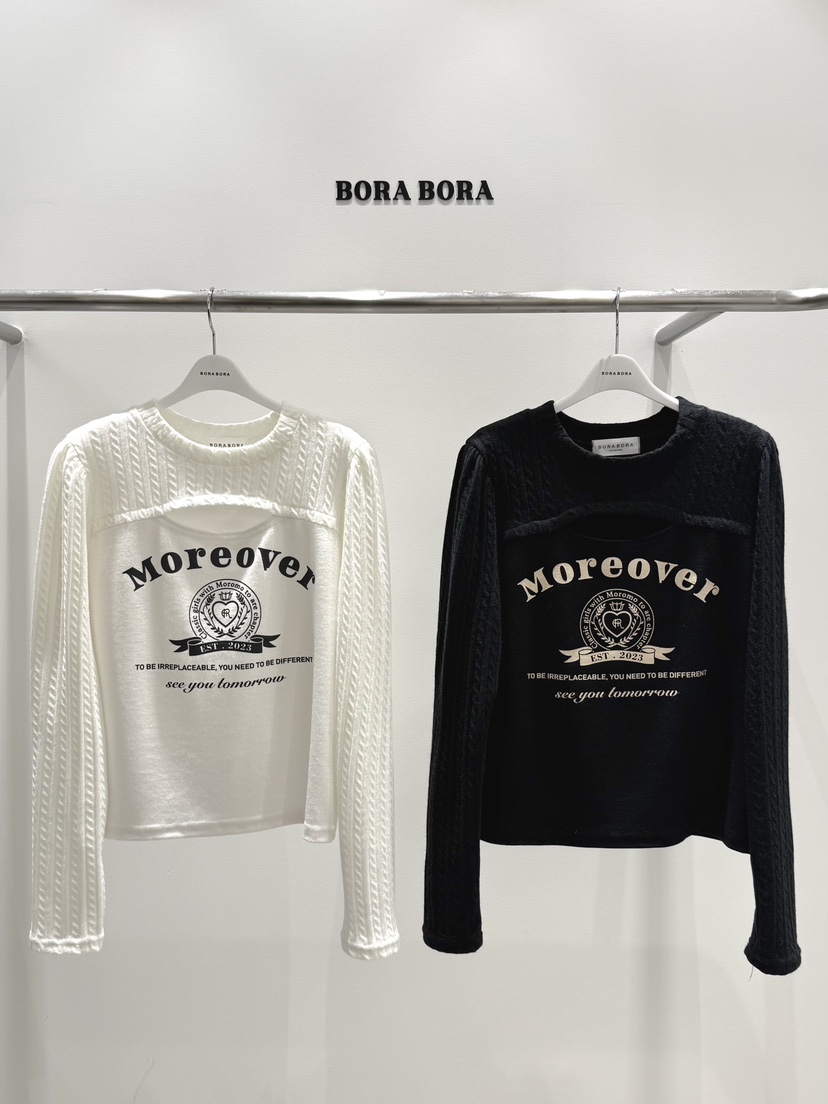 BORA BORA韓國直郵女士新品推薦真品時尚休閑人氣長袖T恤BORA BORA長袖T恤
