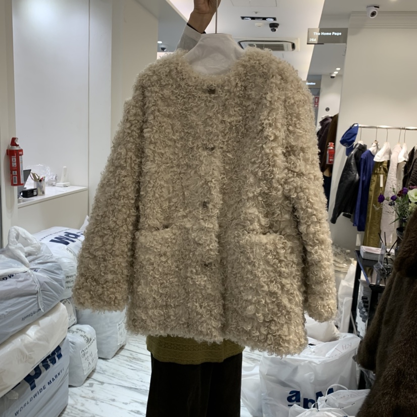 THE HOME PAGE韓國代購女士新款時尚人氣推薦休閑短款大衣THE HOME PAGE短款大衣圖色1
