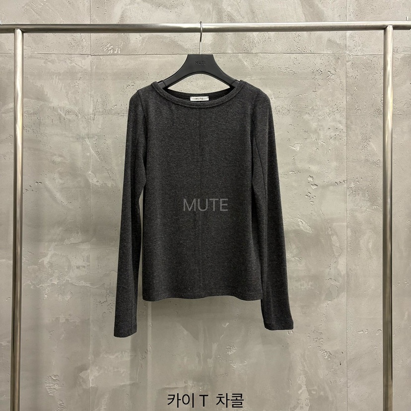MUTE-P東大門直郵女裝新品推薦時尚人氣熱賣真品長袖T恤MUTE長袖T恤圖色3墨色