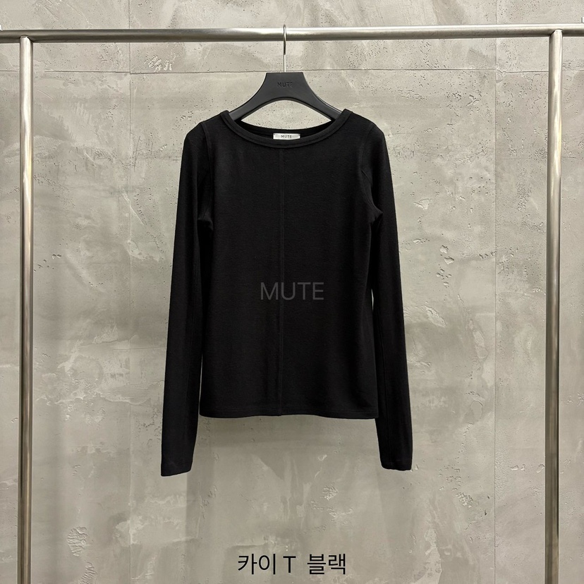 MUTE-P東大門直郵女裝新品推薦時尚人氣熱賣真品長袖T恤MUTE長袖T恤圖色4黑色