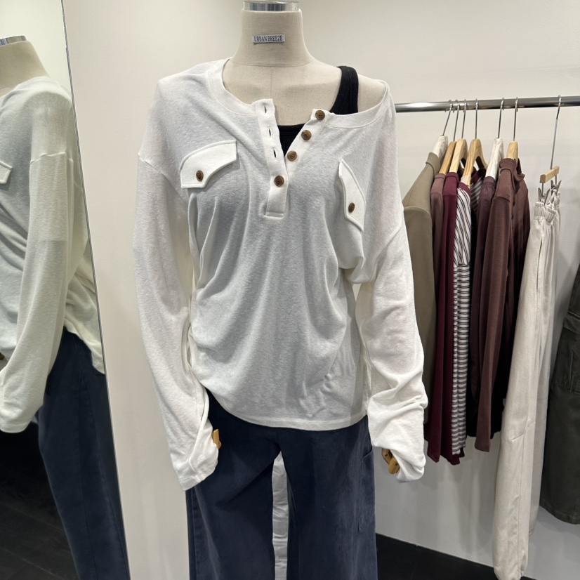 URBAN BREEZE東大門實拍女裝新品熱賣休閑人氣真品長袖T恤URBAN BREEZE長袖T恤圖色1