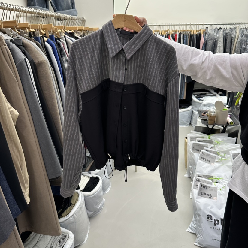 MIX-L韓國代購女士新品真品推薦休閑熱賣人氣襯衫蕾絲衫MIX-L襯衫/蕾絲衫圖色2