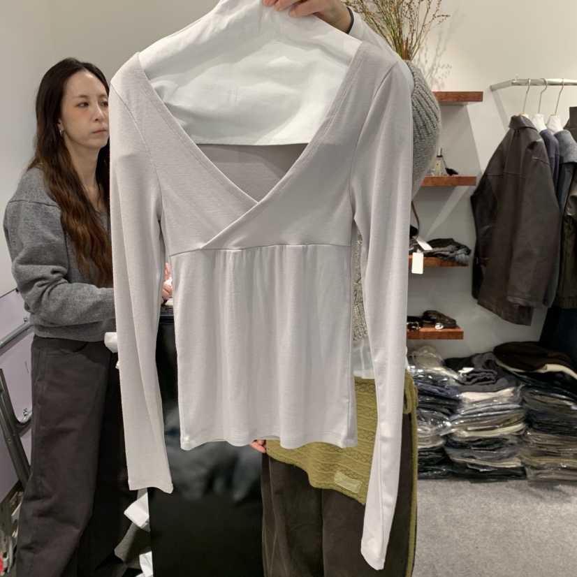 THE HOME PAGE韓國直郵女裝新品時尚推薦真品熱賣長袖T恤THE HOME PAGE長袖T恤圖色1