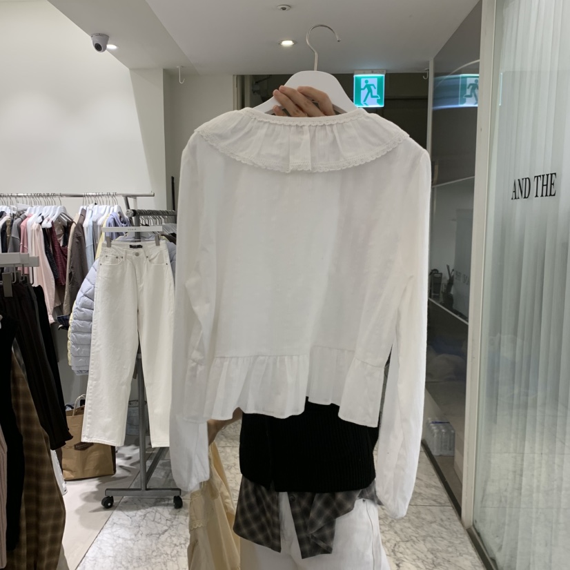VENIR-A東大門代購女士新品熱賣真品休閑人氣襯衫蕾絲衫VENIR-A襯衫/蕾絲衫