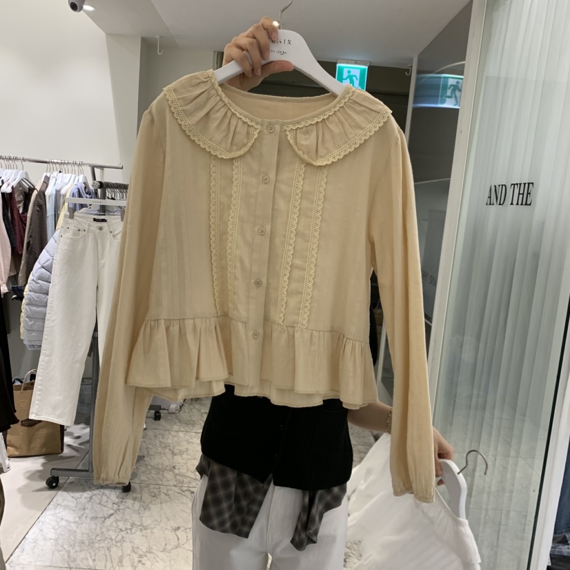 VENIR-A東大門代購女士新品熱賣真品休閑人氣襯衫蕾絲衫VENIR-A襯衫/蕾絲衫圖色2