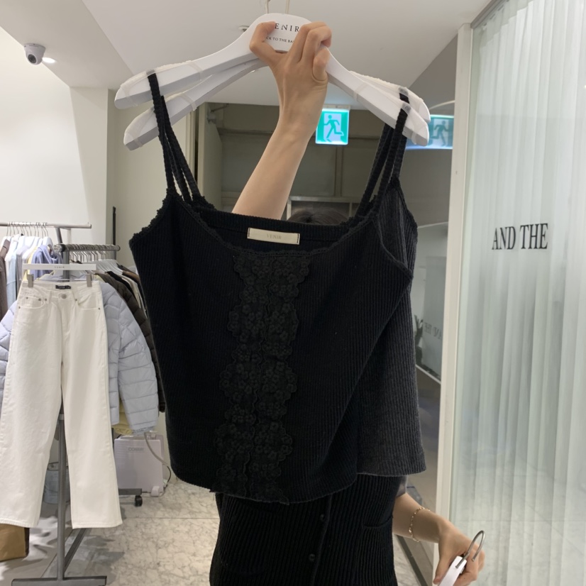 VENIR-A東大門實拍女裝新品時尚真品推薦熱賣休閑吊帶背心VENIR-A吊帶/背心圖色3黑