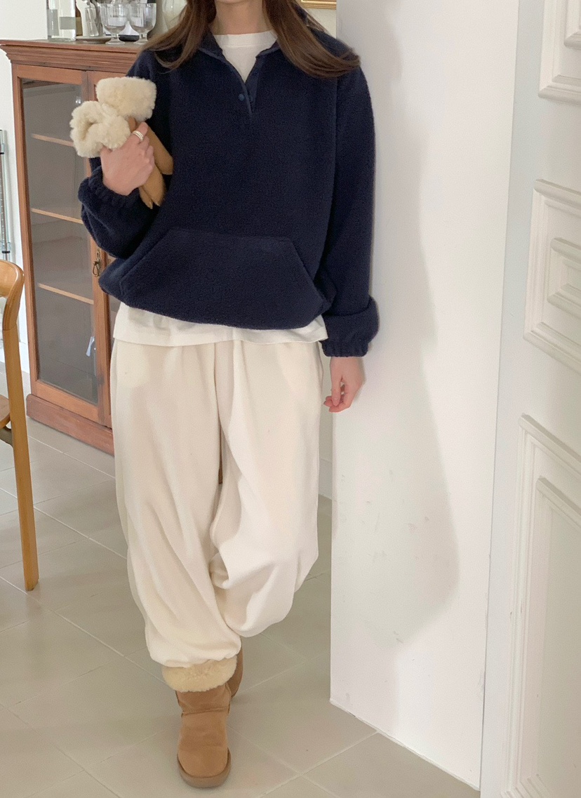 WOOD東大門直郵女裝新款推薦熱賣時尚人氣真品衛衣口袋抓絨WOOD-2件起衛衣