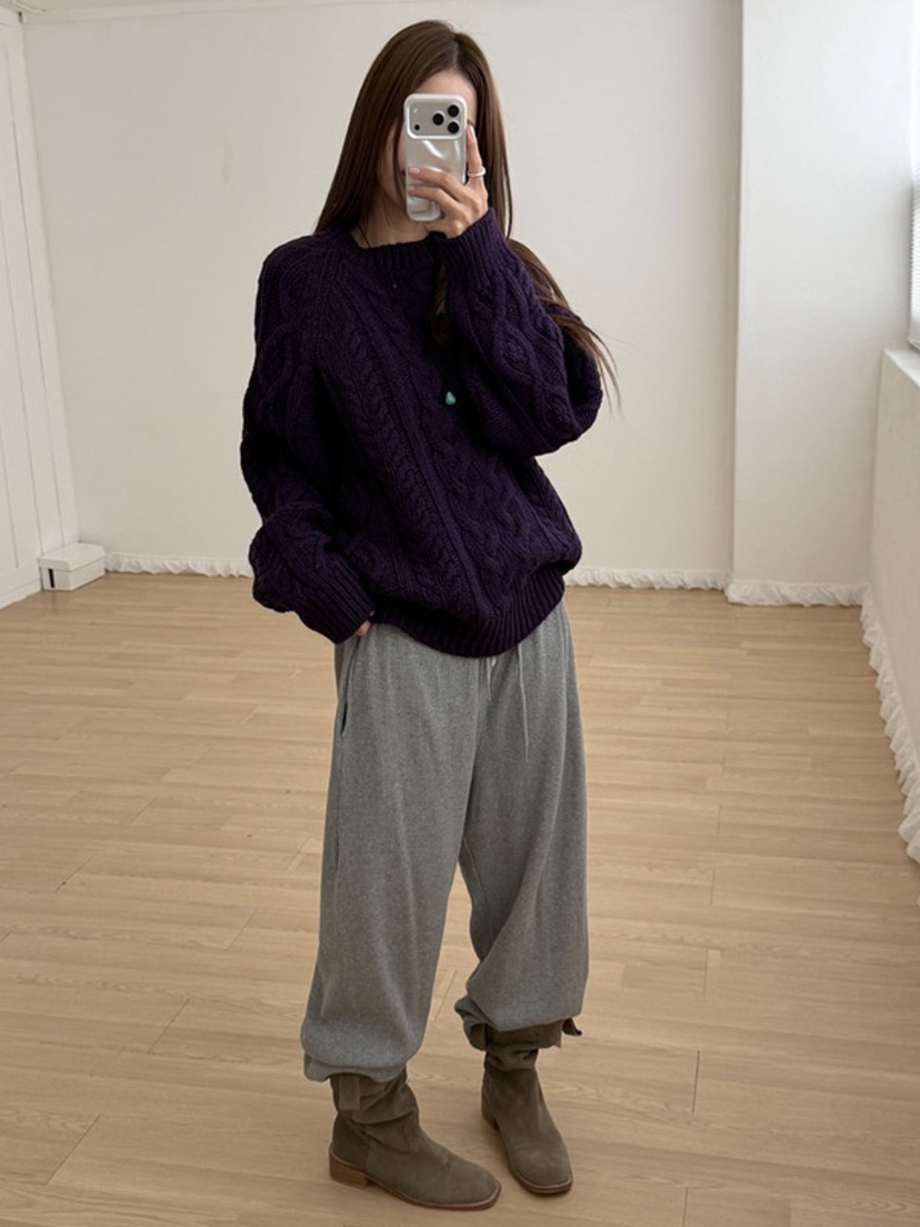 WOOD東大門實拍女裝新款休閑推薦時尚熱賣真品人氣毛衣WOOD-2件起毛衣