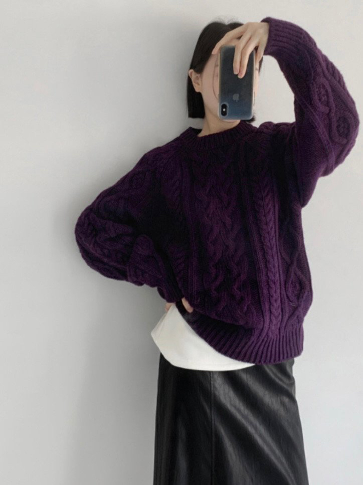 WOOD東大門實拍女裝新款休閑推薦時尚熱賣真品人氣毛衣WOOD-2件起毛衣圖色2