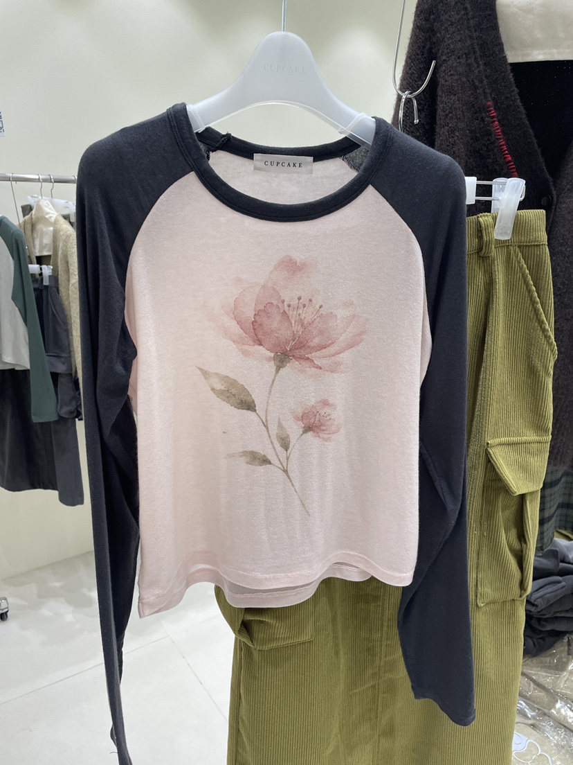 CUPCAKE東大門代購女士新品休閑真品熱賣推薦人氣長袖T恤CUPCAKE長袖T恤