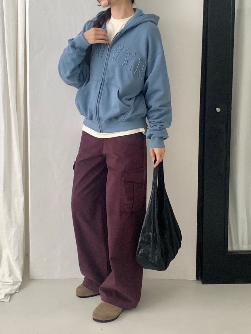 WOOD韓國直郵女士新品推薦時尚人氣休閑衛衣拉鏈連帽衫抓絨WOOD-2件起衛衣