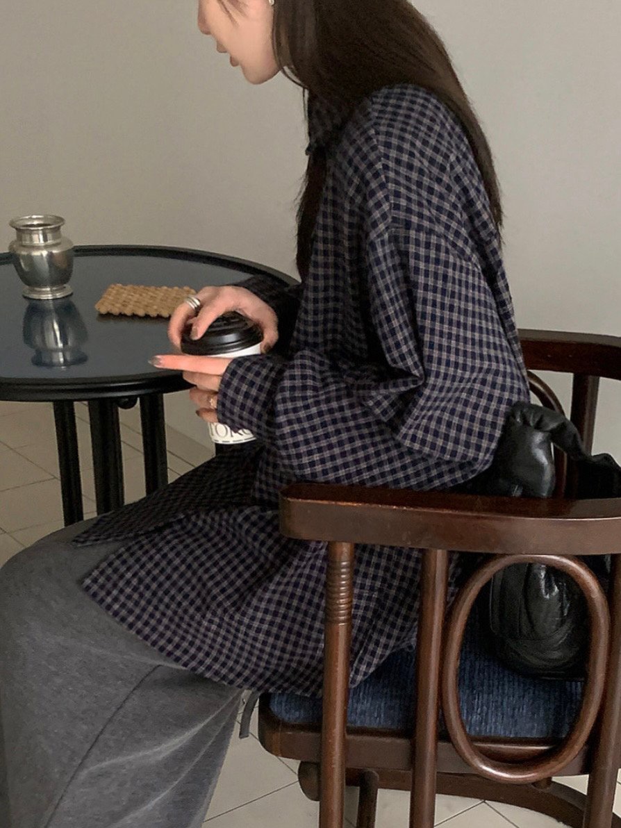 WOOD東大門代購女裝新品人氣真品推薦襯衫蕾絲衫格紋抓絨WOOD-2件起襯衫/蕾絲衫