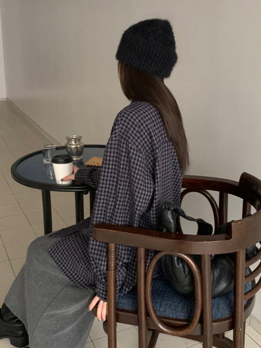 WOOD東大門代購女裝新品人氣真品推薦襯衫蕾絲衫格紋抓絨WOOD-2件起襯衫/蕾絲衫