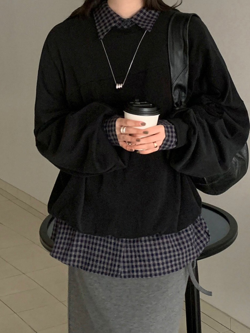 WOOD東大門代購女裝新品人氣真品推薦襯衫蕾絲衫格紋抓絨WOOD-2件起襯衫/蕾絲衫